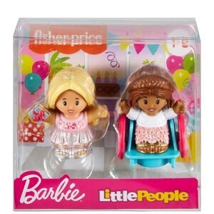 🪷Little People Barbie Toy Set, 2 Party Character Figures
